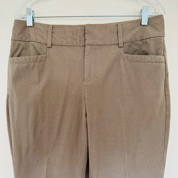 Banana Republic Cotton Twill Taupe Khaki Jackson Fit Pants Size 8 - Picture 3 of 10